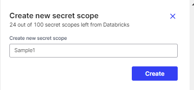 Create New Secret Scope